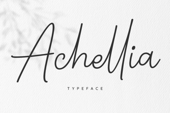 Achellia: The Elegant Script Typeface for Modern Editorial Design