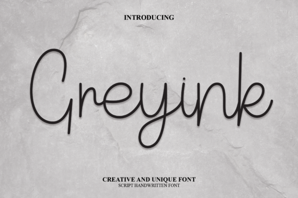 Greyink: A Romantic Script Typeface for Editorial Design