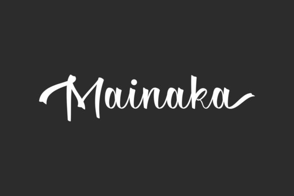 Mainaka: A Script Typeface for Editorial Design and Brand Identity