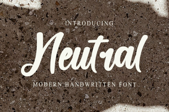 Neutral: A Modern Handwritten Typeface for Editorial Design