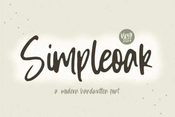 Simpleoak: A Vintage Handwritten Typeface for Web Design